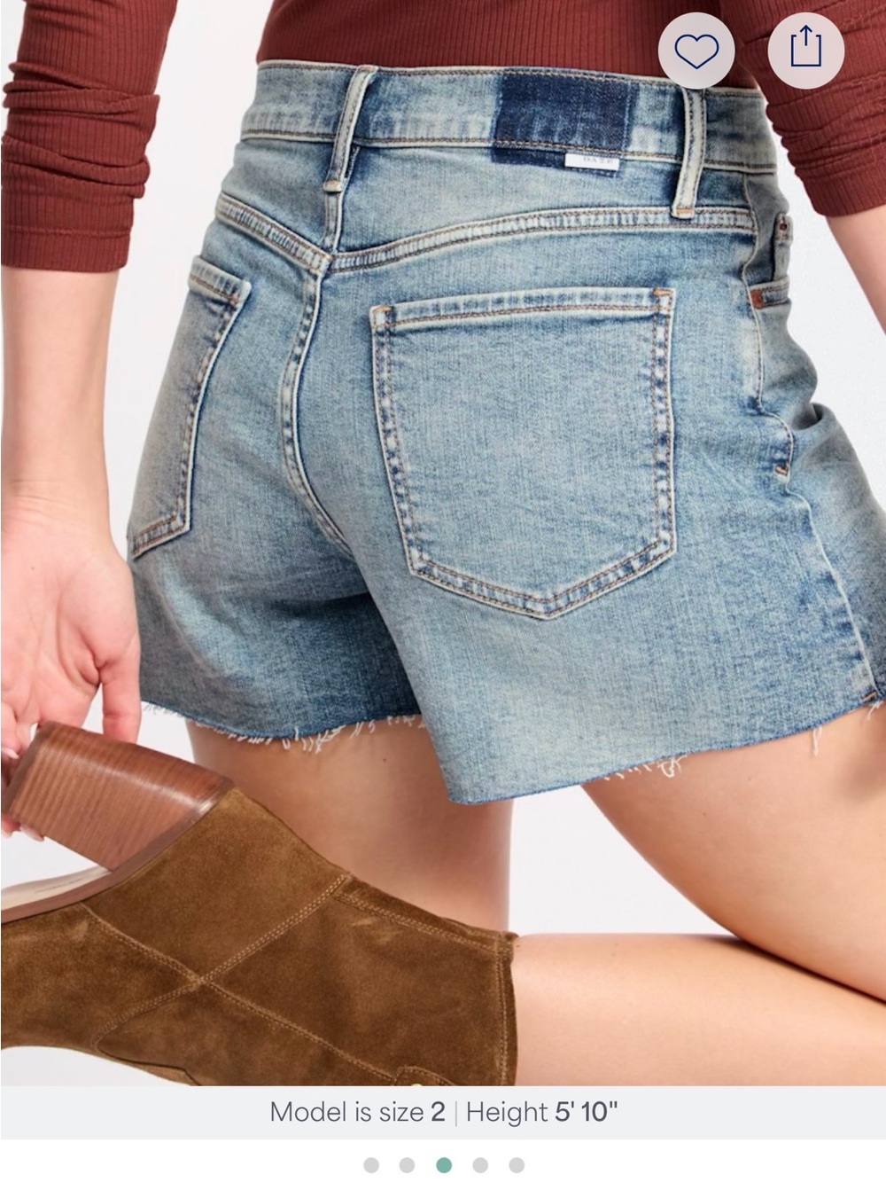 Women’s Light Blue Denim Jean Shorts - High-Rise Raw Hem